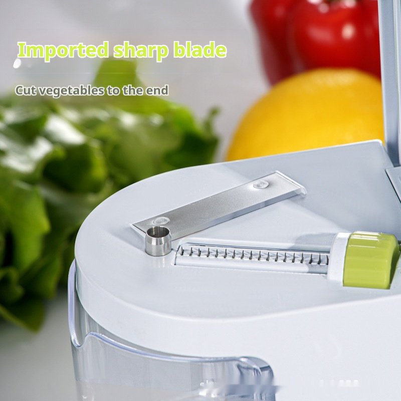 Hand-Crank Rotary Mandoline Slicer & Grater | Safe Suction-Base Vegetable Cutter and Noodle Maker with 4 Interchangeable Blades - Image 6