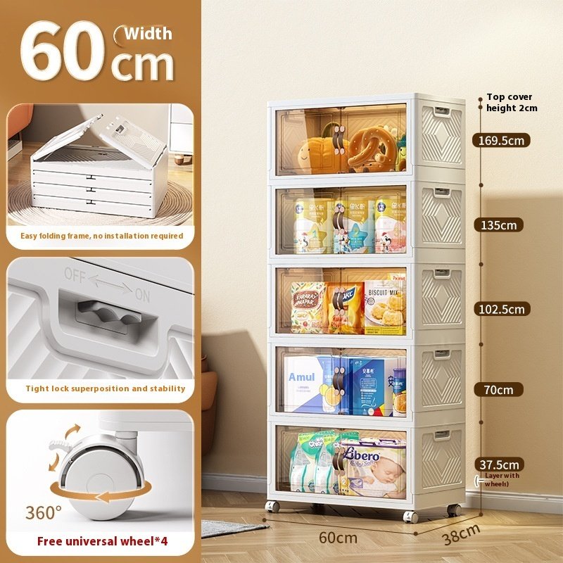 Foldable Installation-Free Storage Cabinet | Space-Saving Storage Box with Doors for Home & Office - Image 2