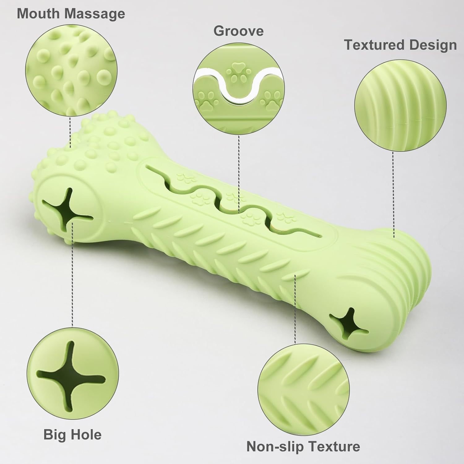 Durable Dog Chew Toy – Bone Shape for Aggressive Chewers, Cleans Teeth & Massages Gums - Image 7