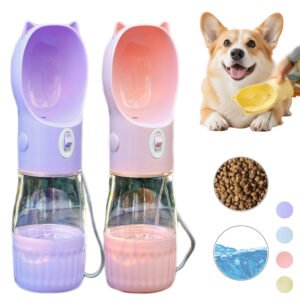 2-in-1 Dog Water Bottle & Food Bowl β Portable, Leak-Proof Hydration for Dogs & Cats