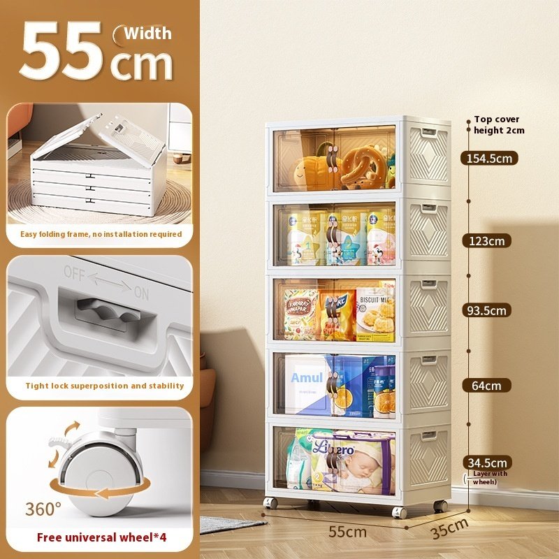 Foldable Installation-Free Storage Cabinet | Space-Saving Storage Box with Doors for Home & Office - Image 6