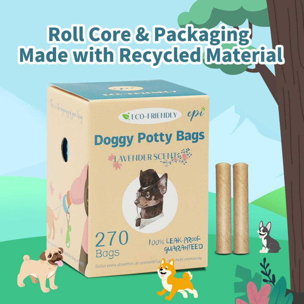 dog waste bags leak proof pet poop bags roll with dispenser portable dog walking cleanup bags