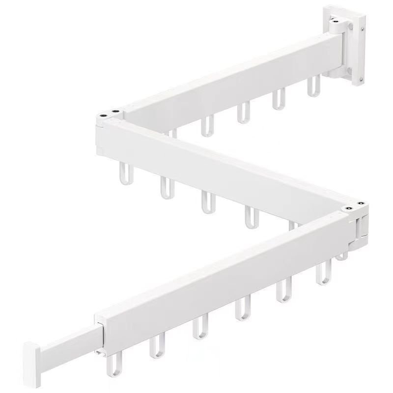 Punch-Free Folding Wall-Mounted Clothes Airer | Aluminum Alloy Space-Saving Drying Rack - Image 3