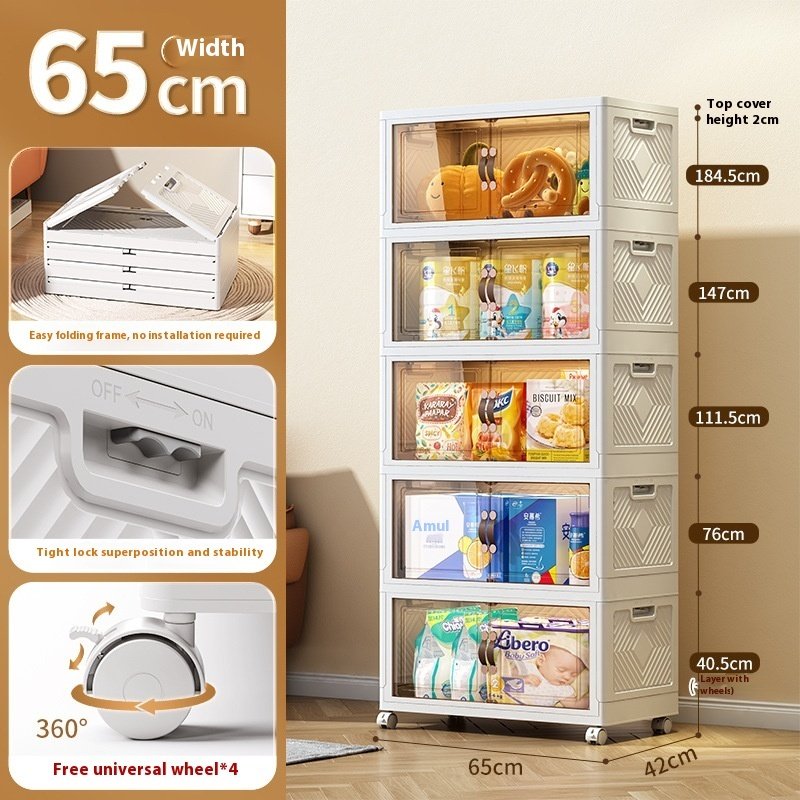 Foldable Installation-Free Storage Cabinet | Space-Saving Storage Box with Doors for Home & Office - Image 8