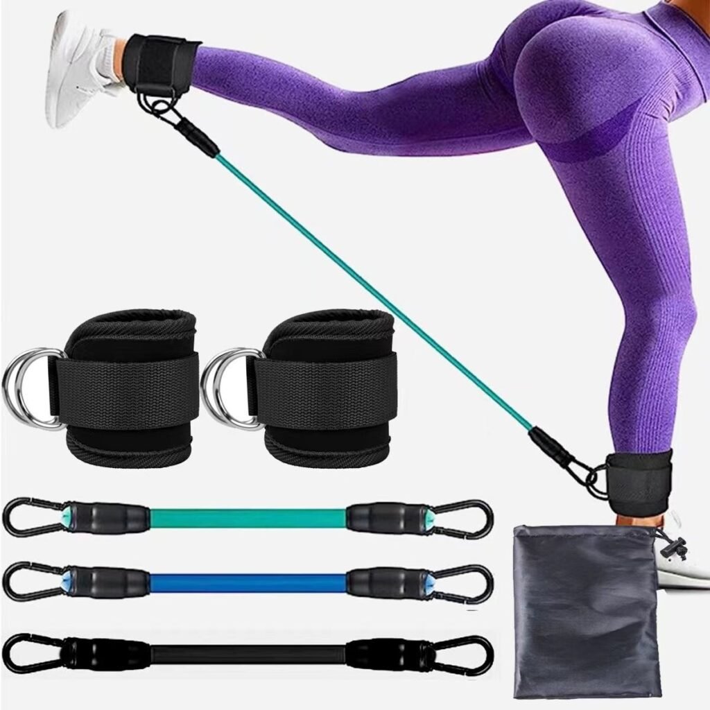 Ankle Resistance Bands glute leg workout straps home gym Pilates fitness adjustable resistance training bands