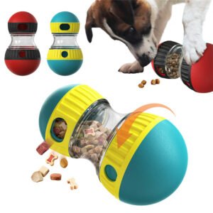 Interactive Dog Treat Dispenser Ball – Slow Feeder Puzzle Toy to Reduce Boredom & Fast Eating