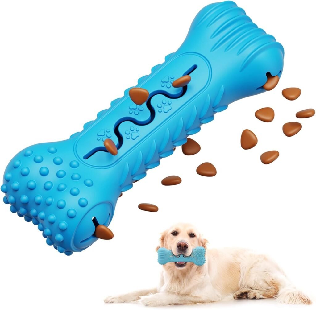 durable bone shaped dog chew toy interactive rubber toy for dogs and puppies