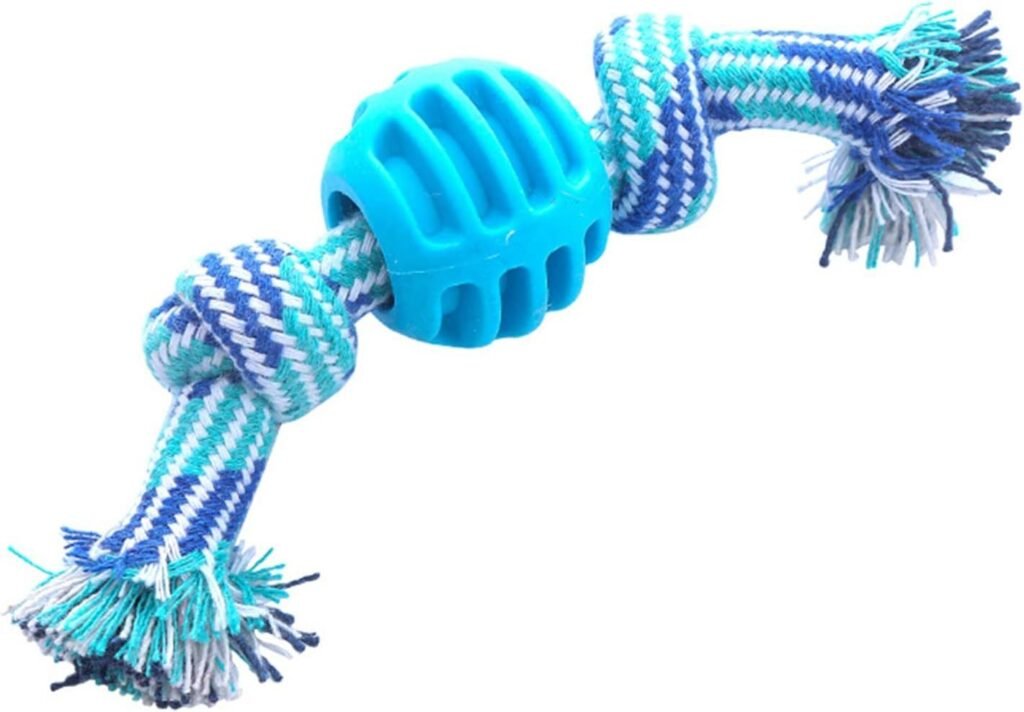 dog chew toy with rope durable interactive tug toy for puppies and dogs