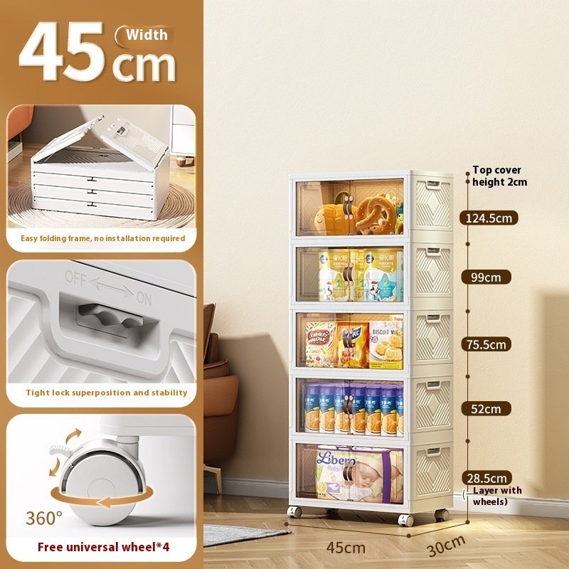 Foldable Installation-Free Storage Cabinet | Space-Saving Storage Box with Doors for Home & Office - Image 10