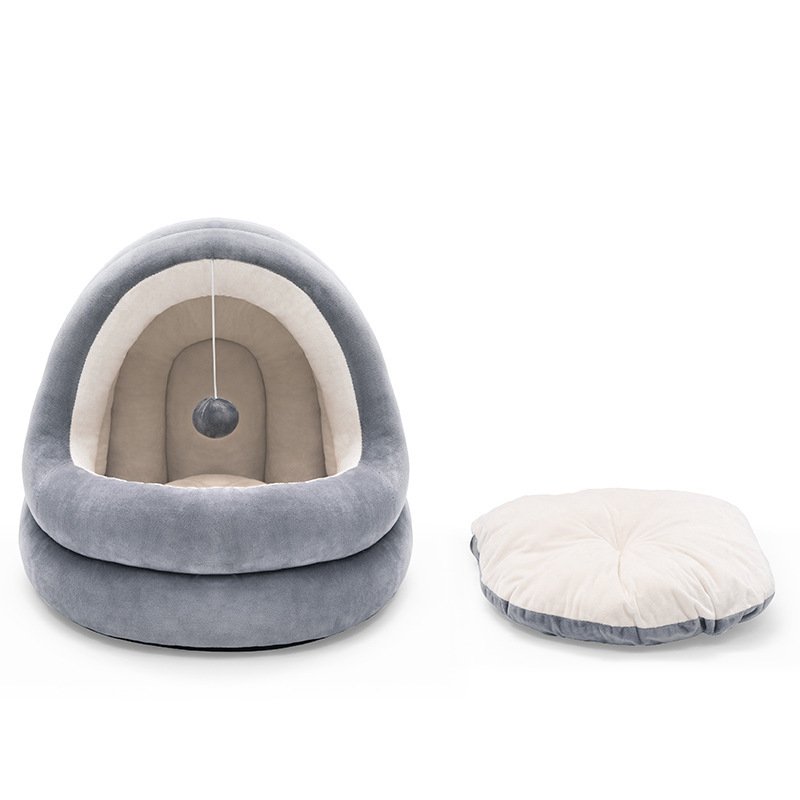 Luxury Cat Bed House for Indoor Cats – Soft Plush Kitten Sofa - Image 5