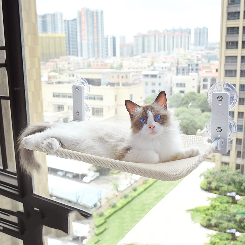 Cat Window Hammock with Suction Cups - Heavy Duty Sunbathing Cat Bed - Image 4