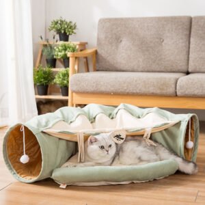 Interactive Collapsible Cat Tunnel Toy for Indoor Cats
