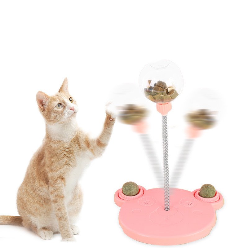Self-Playing Cat Toy - Interactive Tumbler Treat Dispenser, Swing Feeder Puzzle Toys for Cat Playing & Slow Feeding - Image 8