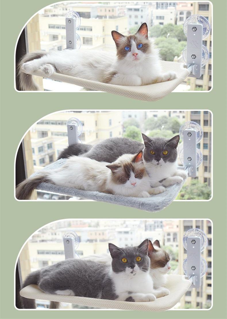 Cat Window Hammock with Suction Cups - Heavy Duty Sunbathing Cat Bed - Image 8