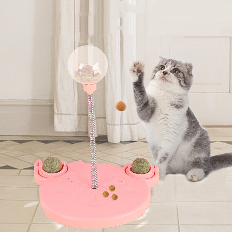Self-Playing Cat Toy - Interactive Tumbler Treat Dispenser, Swing Feeder Puzzle Toys for Cat Playing & Slow Feeding - Image 2